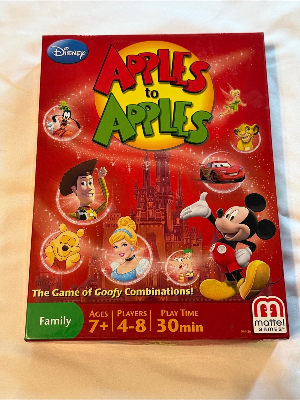 Mattel Disney Apples to Apples Family Game - Red & Green Artwork